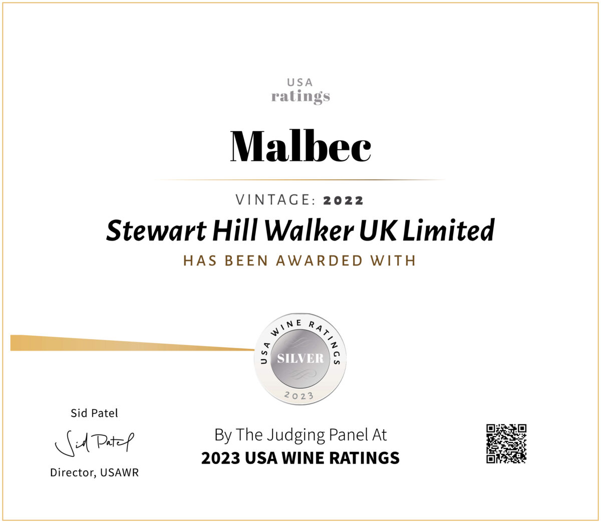 USA Wine Ratings - 5202 _ Malbec by Stewart Hill Walker UK Limit