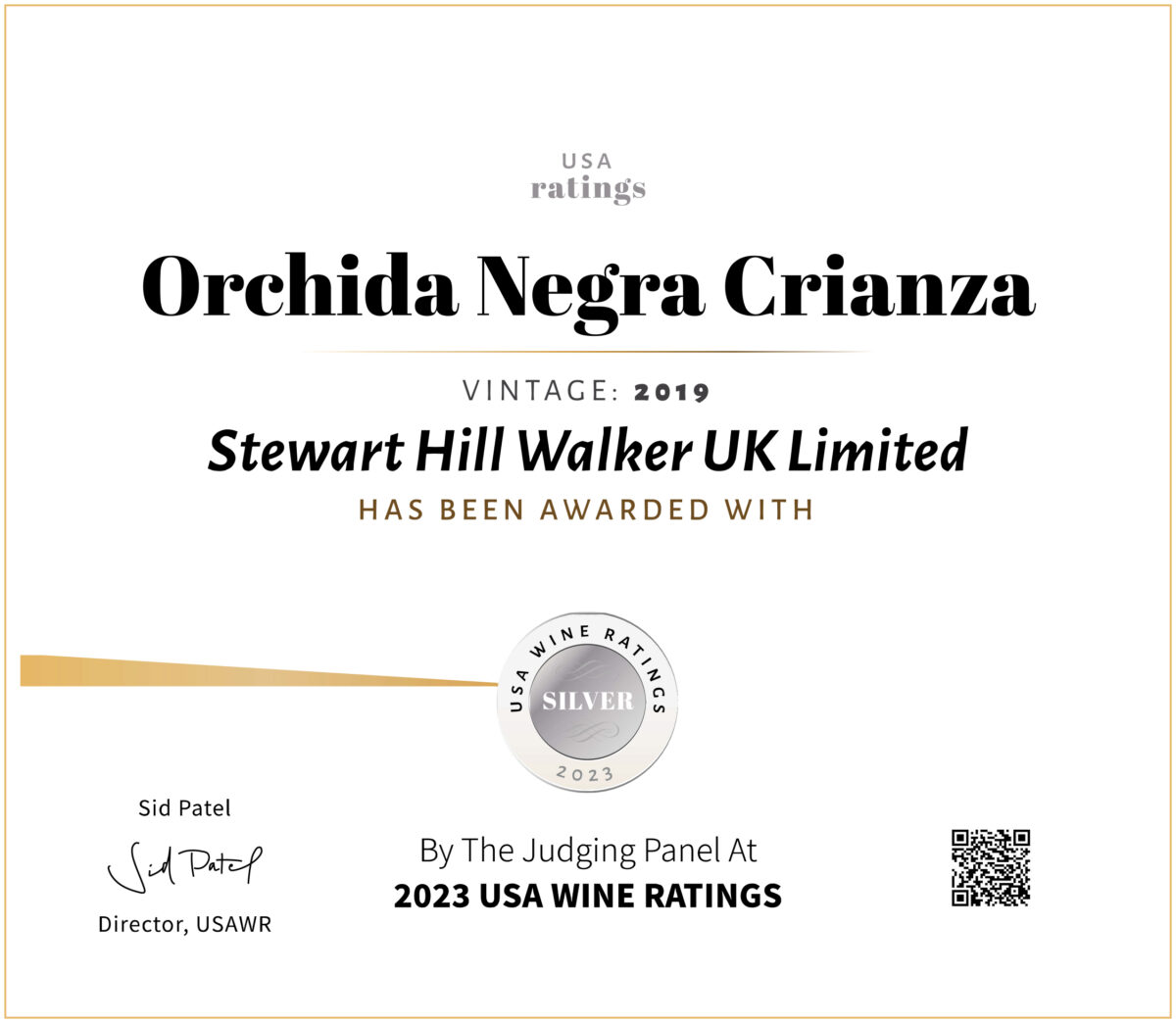 Stewart-Hill-Walker-UK-Limited-Orchida-Negra-Crianza-Award-(1)