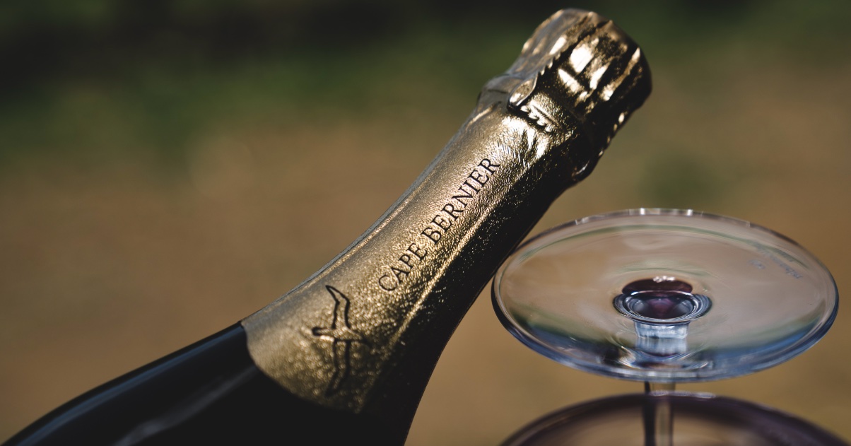 sparkling wine brut cuvee foil and glass 