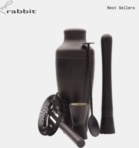 Rabbit Wine selection set in Oxidised Black