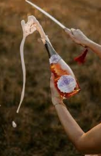 sabrage the slicing of the wine neck for champagne from napoleonic times with stewarthilluk